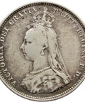 1887 Shilling Queen Victoria Great Britain Silver Coin