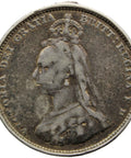 1887 Shilling Queen Victoria Great Britain Silver Coin