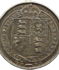 1887 Shilling Queen Victoria Great Britain Silver Coin