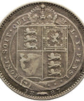 1887 Shilling Queen Victoria Great Britain Silver Coin