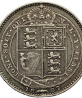1887 Shilling Queen Victoria Great Britain Silver Coin
