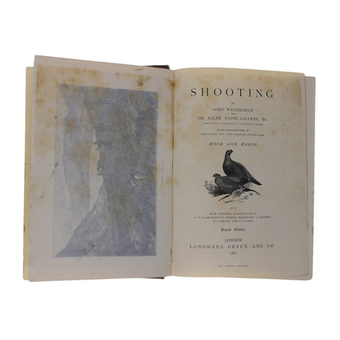 1887 Antique Book The Badmington Library Shooting, Sports and Pastimes in 2 Vol