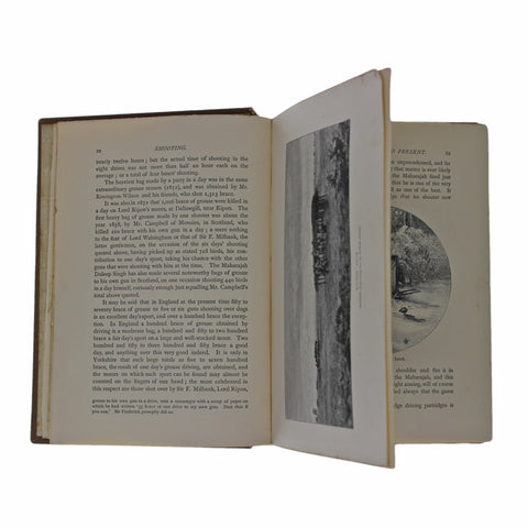 1887 Antique Book The Badmington Library Shooting, Sports and Pastimes in 2 Vol