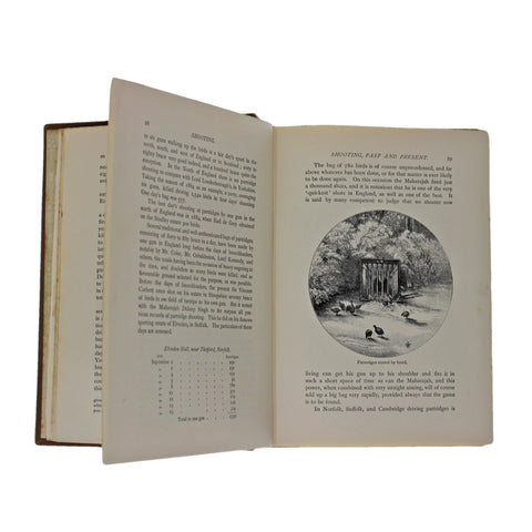 1887 Antique Book The Badmington Library Shooting, Sports and Pastimes in 2 Vol