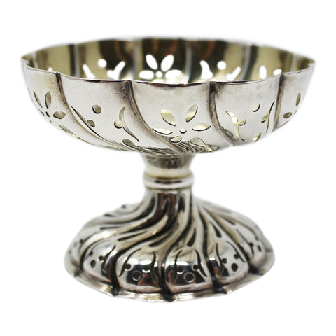 1888 Antique Victorian Era Pierced Bonbon Dish Silversmith George Fox London Hallmarks