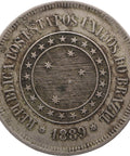 1889 100 Reis Brazil Coin Mint Rio de Janeiro