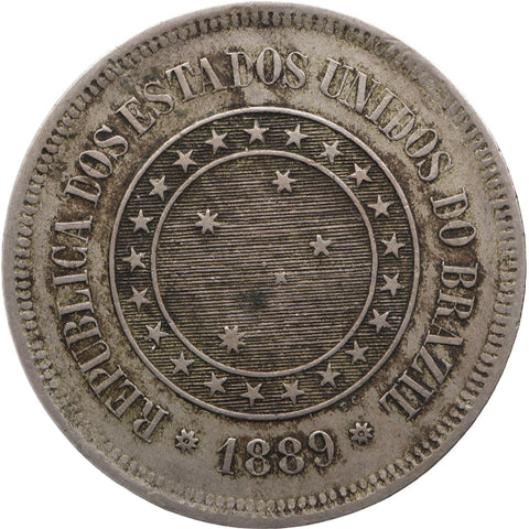 1889 100 Reis Brazil Coin Mint Rio de Janeiro