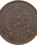 1890 2 Centavos Argentina Coin