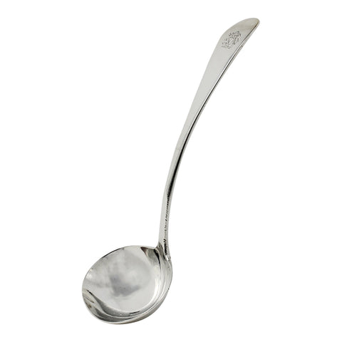 1890 Antique Scottish Victorian Era Sterling Silver Sauce Ladle Silversmith William Sturrock Glasgow Hallmarks