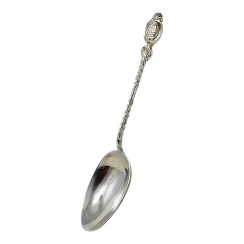 1890 Antique Victorian Era Sterling Silver Set Six Coffee Spoons with original Case Silversmith John Millward Banks Birmingham Hallmarks