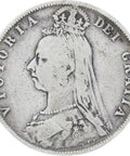 1890 Great Britain Victoria Silver Half Crown Coin