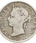 1891 4 Pence British Guyana West Indies Silver Coin Victoria