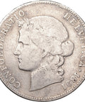 1891 5 Francs Switzerland Coin Silver Bern Mint