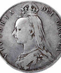 1891 Great Britain Victoria Silver Half Crown Coin