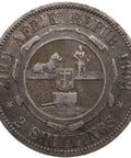1892 2 Shilling South Africa Coin ZAR Paul Kruger Berlin Mint
