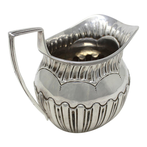 1892 Antique Victorian Era Sterling Silver Cream Jug Silversmith Nathan & Hayes (George Nathan & Ridley Hayes) Birmingham Hallmarks