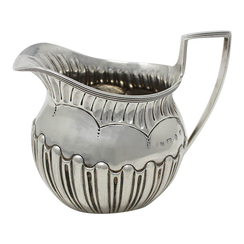 1892 Antique Victorian Era Sterling Silver Cream Jug Silversmith Nathan & Hayes (George Nathan & Ridley Hayes) Birmingham Hallmarks