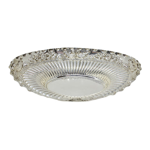 1892 Antique Victorian Era Sterling Silver Dish Silversmith Josiah Williams & Co (George Maudsley Jackson) London Hallmarks