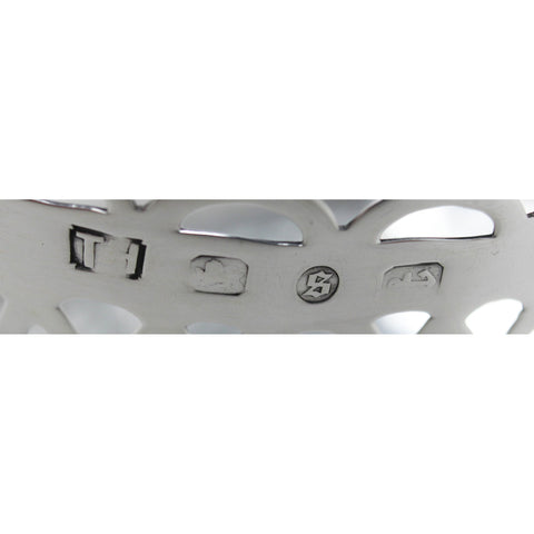 1892 Antique Victorian Era Sterling Silver Pierced Basket Silversmiths Thomas Hayes Birmingham Hallmarks