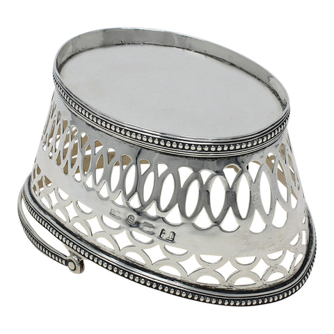 1892 Antique Victorian Era Sterling Silver Pierced Basket Silversmiths Thomas Hayes Birmingham Hallmarks