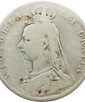 1892 Half Crown Victoria Great Britain Silver Coin