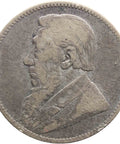 1892 Shilling South Africa Paul Kruger ZAR Silver Coin