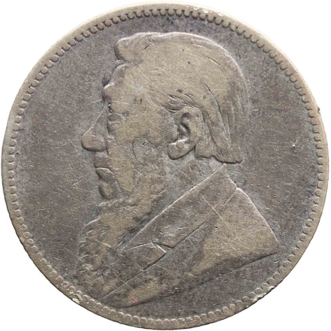 1892 Shilling South Africa Paul Kruger ZAR Silver Coin