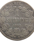 1892 Shilling South Africa Paul Kruger ZAR Silver Coin