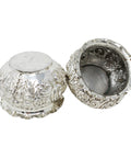 1893 Antique Victorian Era Pair Sterling Silver Salt Cellars Silversmiths Charles Edwards London Hallmarks