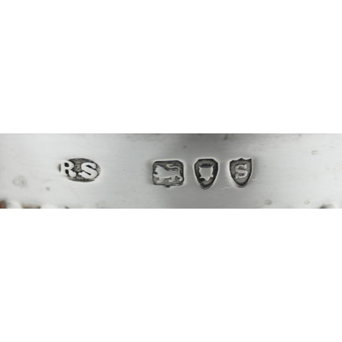 1893 Antique Victorian Era Set 4 Sterling Silver Salt Cellars Robert Stebbings London Hallmarks