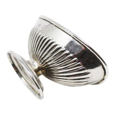 1893 Antique Victorian Era Set 4 Sterling Silver Salt Cellars Robert Stebbings London Hallmarks