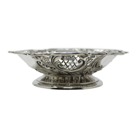 1893 Antique Victorian Era Sterling Silver Pierced Bon Bon Dish Silversmith Deakin & Francis Ltd Birmingham Hallmarks
