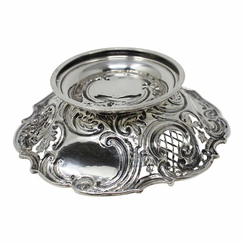 1893 Antique Victorian Era Sterling Silver Pierced Bon Bon Dish Silversmith Deakin & Francis Ltd Birmingham Hallmarks