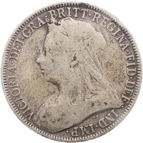 1893 Half Crown Victoria Silver Coin Great Britain