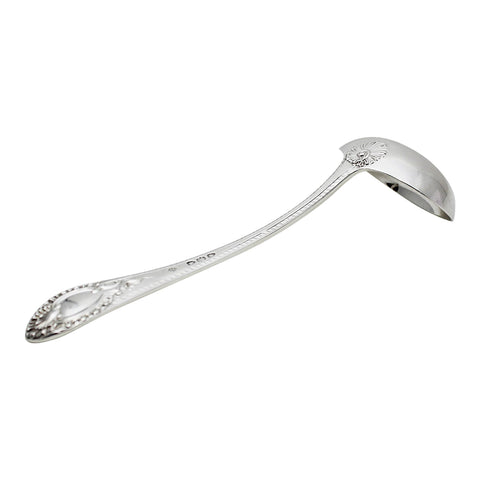 1894 Antique Victorian Era Kings Pattern Sterling Silver Sauce Ladle Silversmith Martin, Hall & Co (Richard Martin & Ebenezer Hall) London Hallmarks