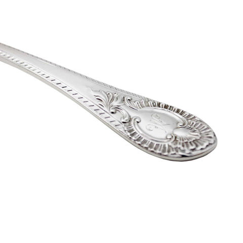 1894 Antique Victorian Era Kings Pattern Sterling Silver Sauce Ladle Silversmith Martin, Hall & Co (Richard Martin & Ebenezer Hall) London Hallmarks