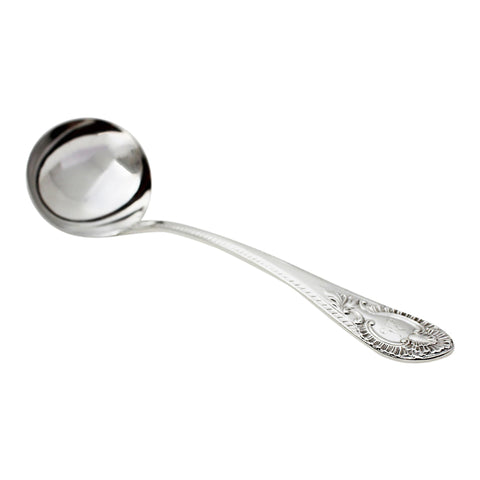 1894 Antique Victorian Era Kings Pattern Sterling Silver Sauce Ladle Silversmith Martin, Hall & Co (Richard Martin & Ebenezer Hall) London Hallmarks