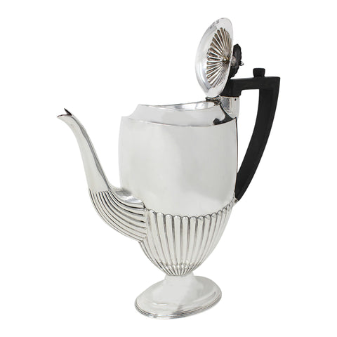 1894 Antique Victorian Era Large Sterling Silver Tea Pot Silversmiths Henry Wilkinson & Co London Hallmarks