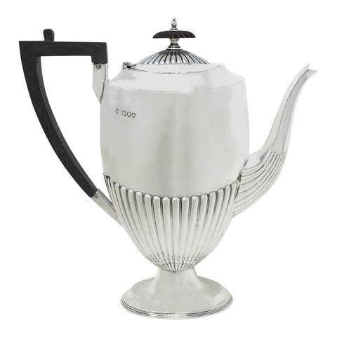 1894 Antique Victorian Era Large Sterling Silver Tea Pot Silversmiths Henry Wilkinson & Co London Hallmarks