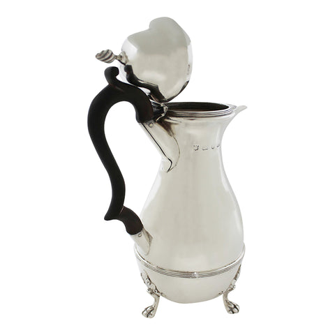 1894 Antique Victorian Era Sterling Silver Coffee Pot Silversmiths George Nathan & Ridley Hayes Birmingham Hallmarks