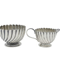 1894 Antique Victorian Era Sterling Silver Cream Jug and Sugar Bowl Silversmith Josiah Williams & Co (George Maudsley Jackson) London Hallmarks