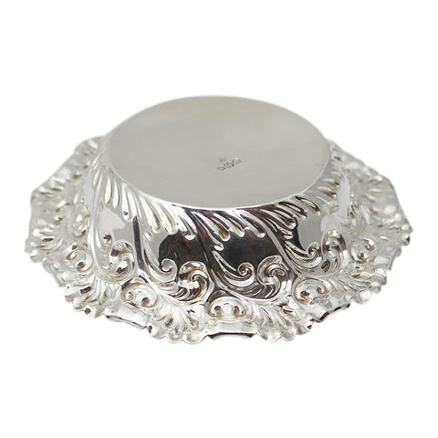 1894 Antique Victorian Era Sterling Silver Dish Silversmith Fenton Brothers (Samuel Fenton & William Staniforth) Sheffield Hallmarks