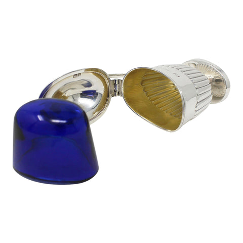 1894 Antique Victorian Era Sterling Silver Mustard Pot Silversmiths Hilliard & Thomason Birmingham Hallmarks