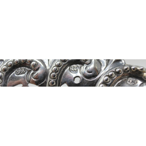 1894 Antique Victorian Era Sterling Silver Pair Pierced Dish Silversmiths Nathan & Hayes (George Nathan & Ridley Hayes) Birmingham Hallmarks