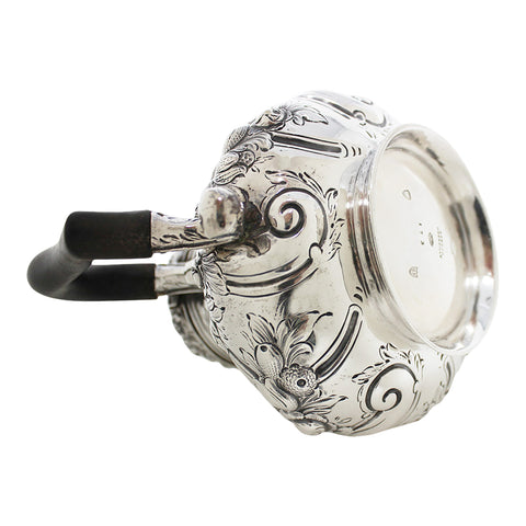 1894 Antique Victorian Era Sterling Silver Tea Pot Silversmiths Dobson & Sons (Thomas William Dobson) London Hallmarks