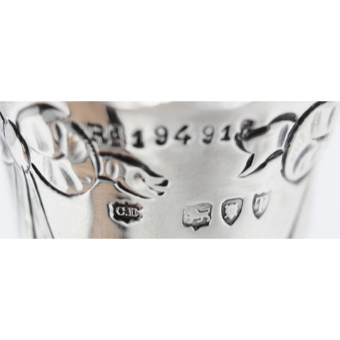 1894 Antique Victorian Era Sterling Silver Vase Silversmith Charles Henry Dumenil London Hallmarks