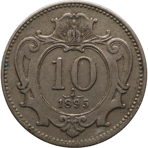 1895 10 Heller Austria – Habsburg Franz Joseph I Coin