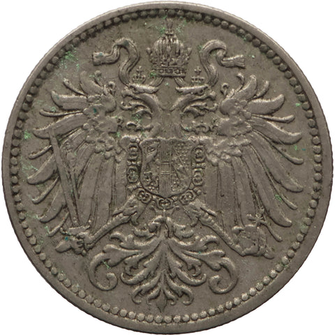 1895 10 Heller Austria – Habsburg Franz Joseph I Coin