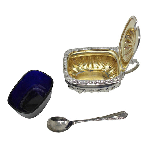 1895 Antique Victoria Era Sterling Silver Mustard Pot Silversmiths Thomas Hayes Birmingham Hallmarks