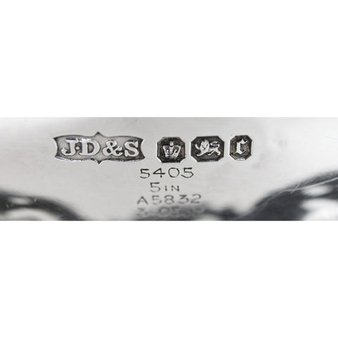 1895 Antique Victorian Era Pierced Dish Silversmith James Dixon & Sons Ltd Sheffield Hallmarks